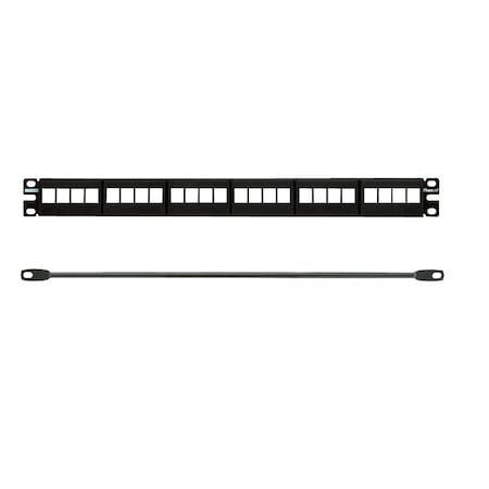 Panduit Modular Patch Panel W/Srb, Flat, 24 P (5 Pack), 5PK NKFP24KSRBSY